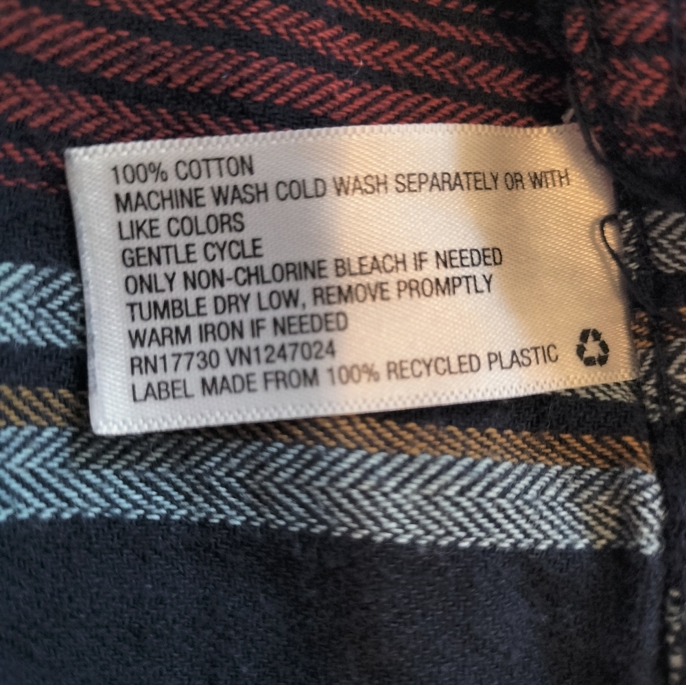 Goodfellow & Co Men’s Large Flannel Shirt Southwestern Aztec Stripe Long‎ Sleeve - Picture 10 of 11